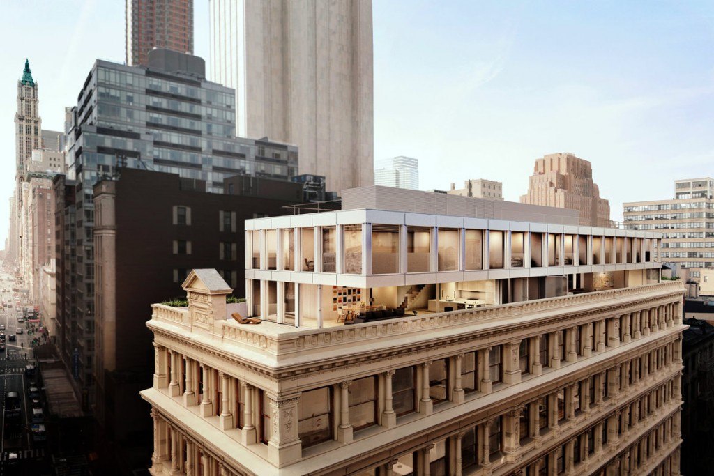 an architectural rendering of a building in new york city