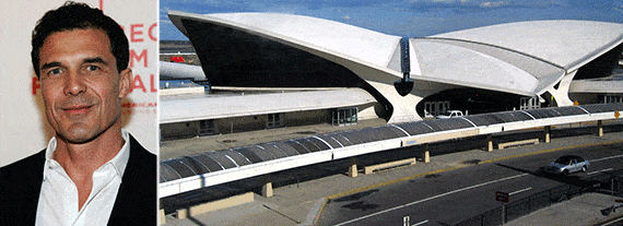 From left: Andre Balazs and JFK's TWA terminal