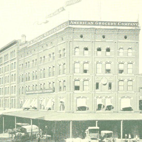an old photo of the american energy company building