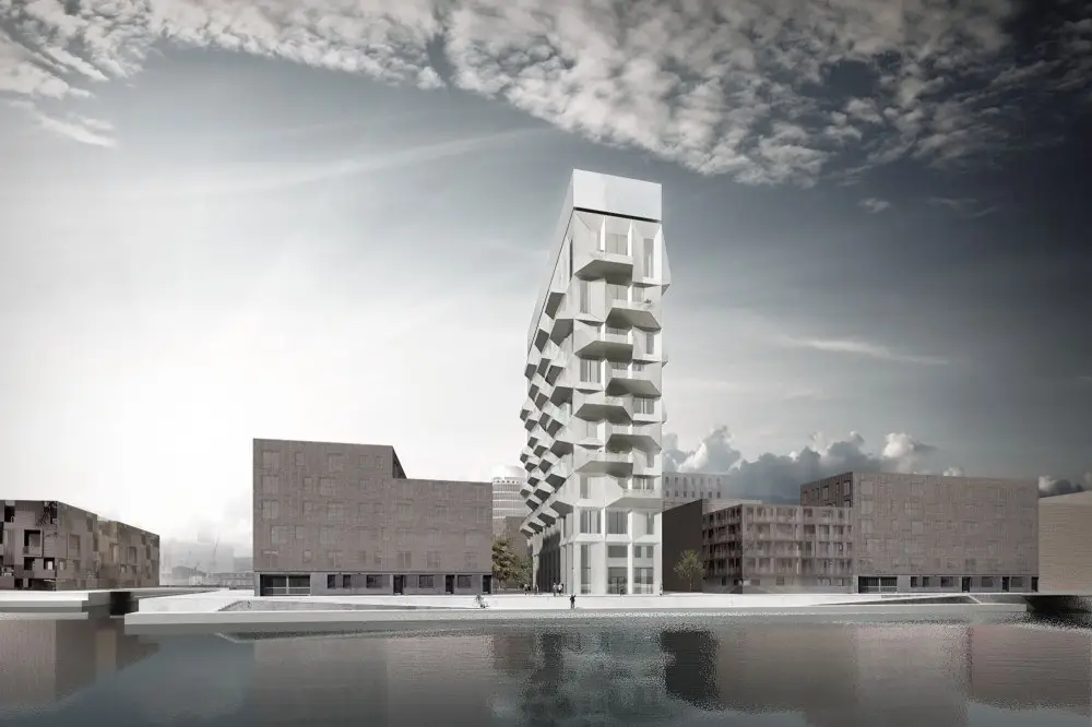 Courtesy Of Cobe Via Www.archdaily.com redefining an industrial danish silo and turning it into an apartment building
