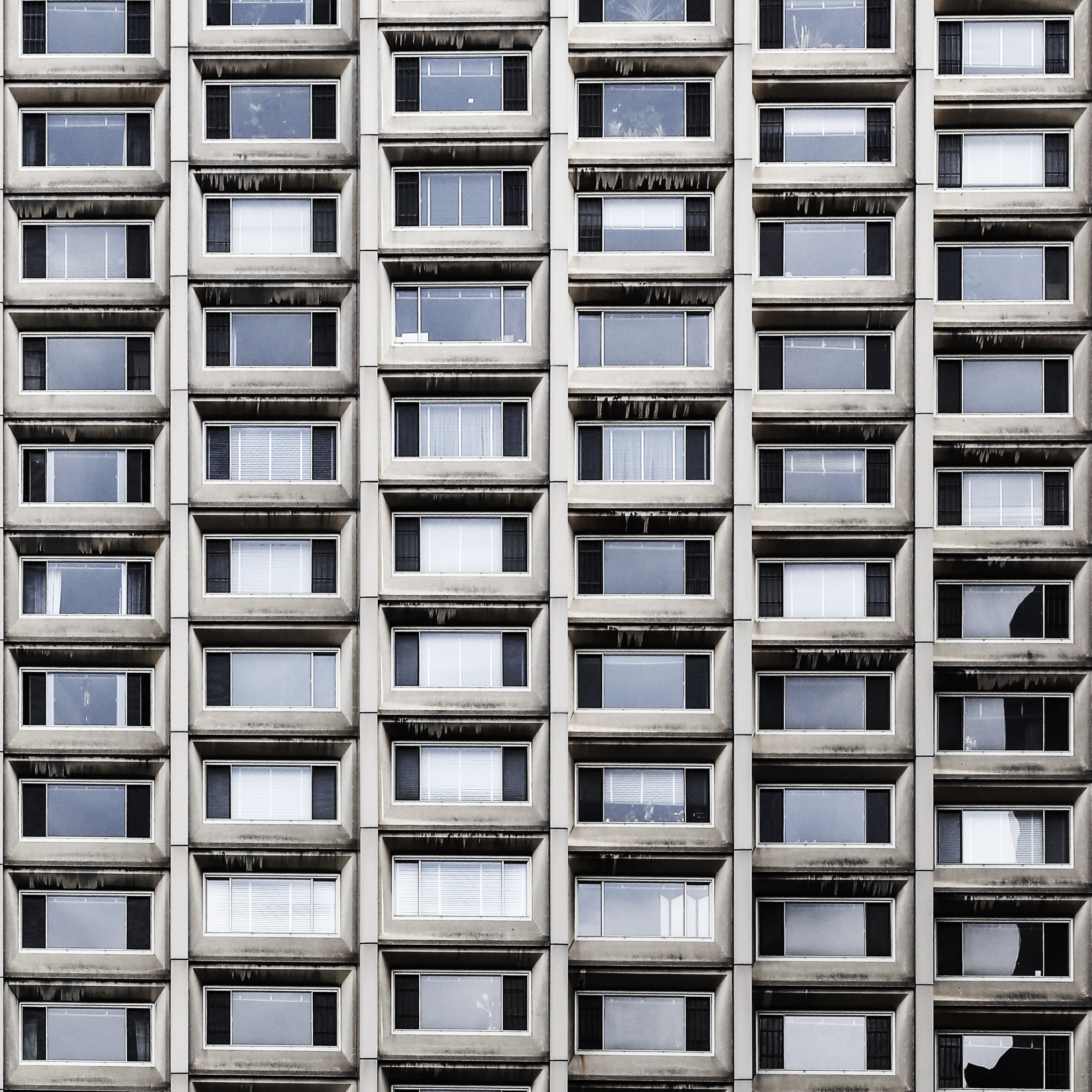 a very tall building with lots of windows