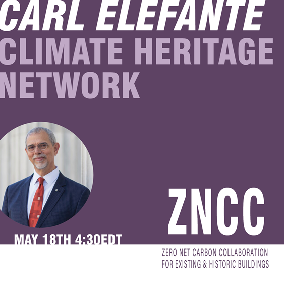 a poster for a climate heritage network