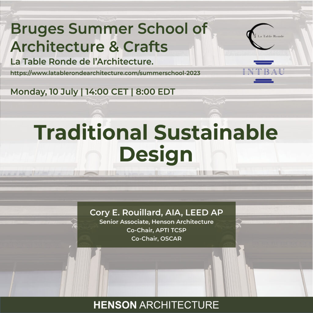 Traditional Sustainable Design