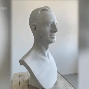 Stone Carving – Associated Press 3 2 bust square