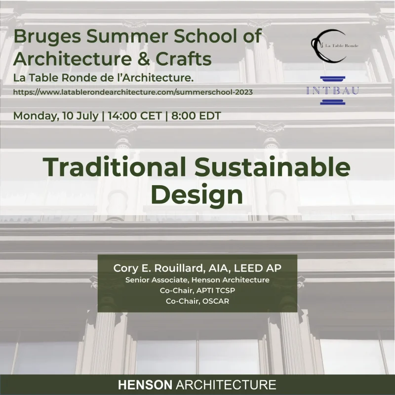 Traditional Sustainable Design